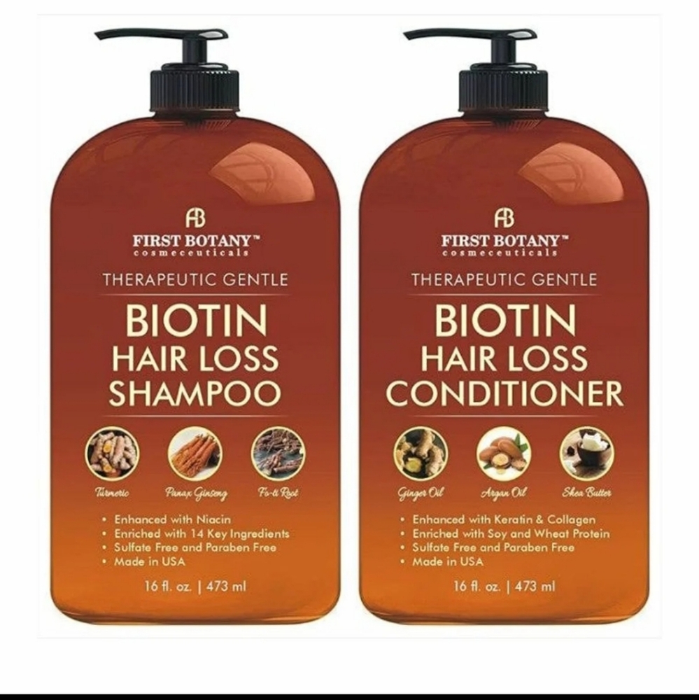 Biotin shampoo and conditioner set